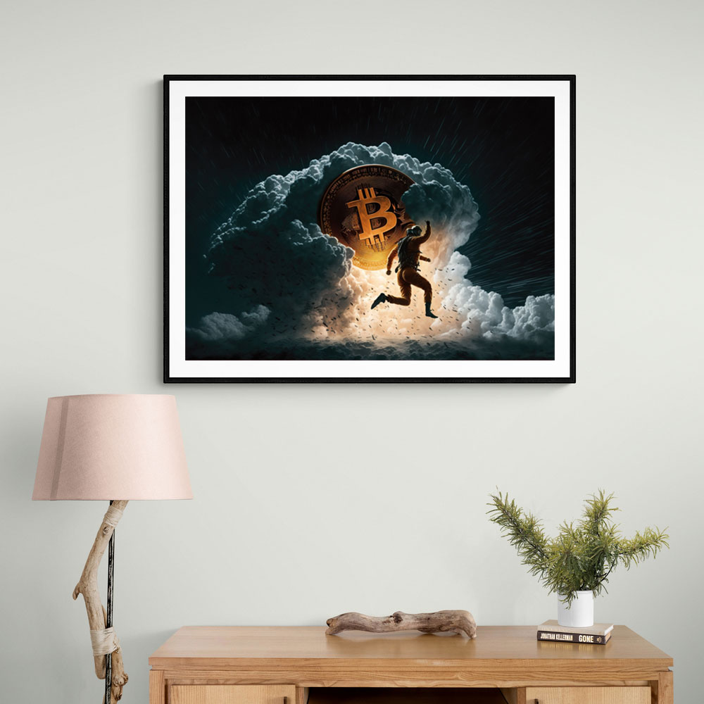 Bitcoin Spaceman Wall Art