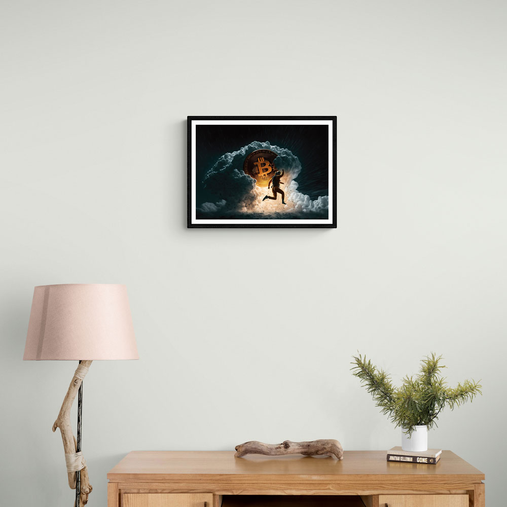 Bitcoin Spaceman Wall Art