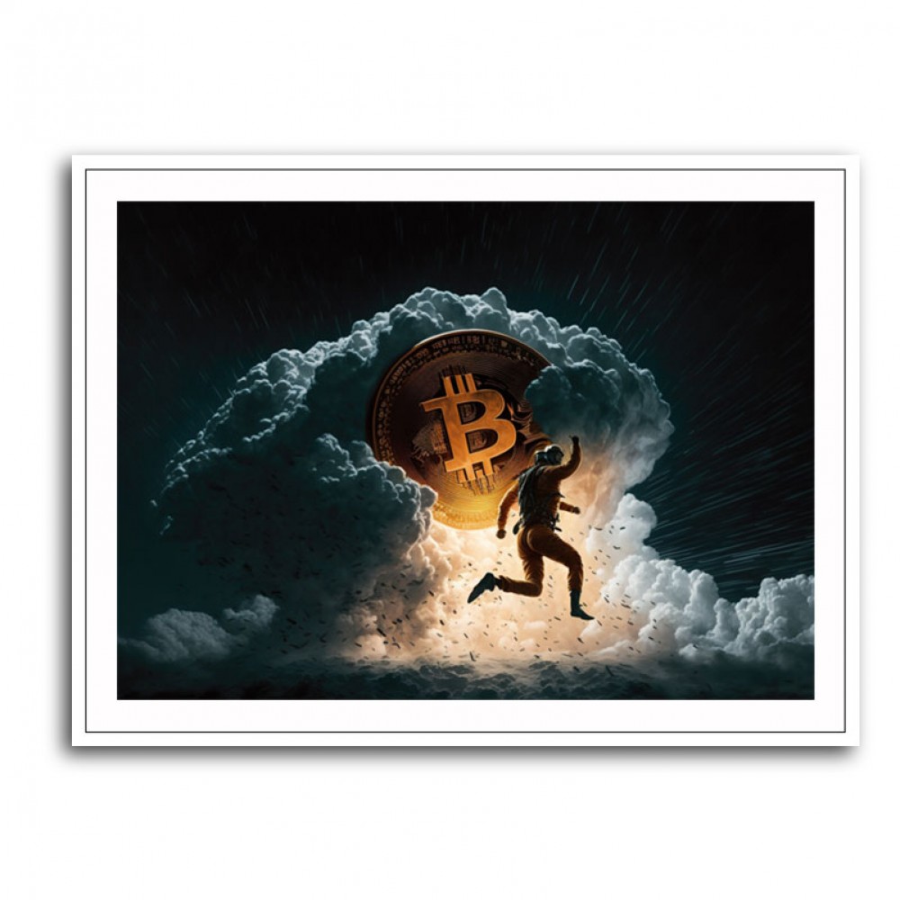 Bitcoin Spaceman Wall Art