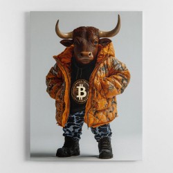Bitcoin Bull Wall Art