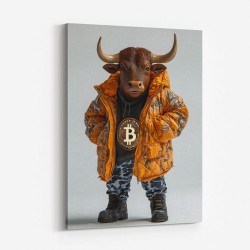 Bitcoin Bull Wall Art