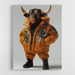 Bitcoin Bull 2 Wall Art