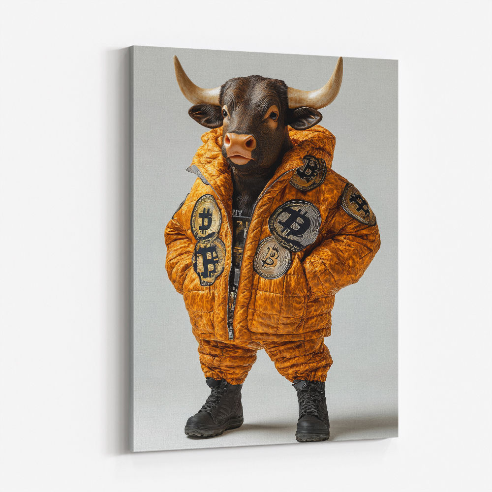 Bitcoin Bull 2 Wall Art Bitcoin Bull 2 Wall Art