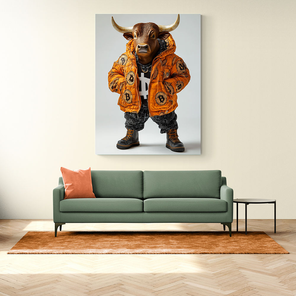 Bitcoin Black Bull 6 Wall Art Bitcoin Black Bull 6 Wall Art