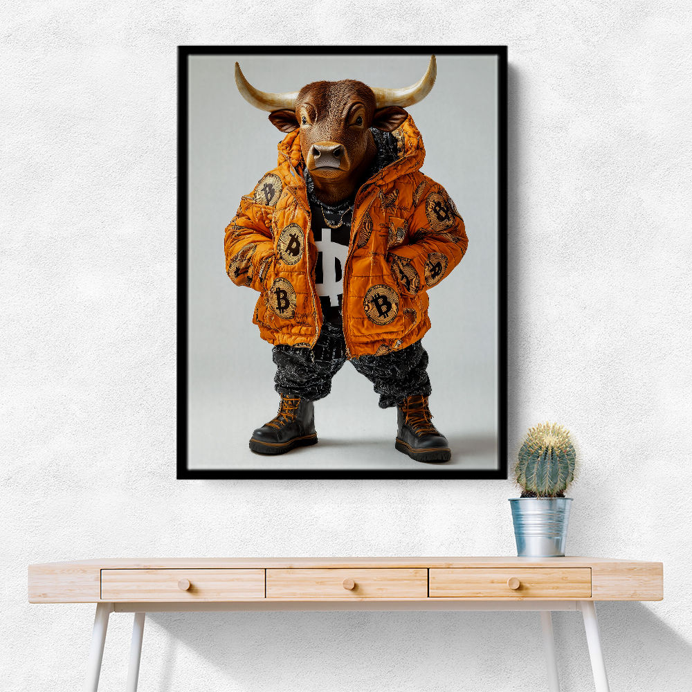 Bitcoin Black Bull 6 Wall Art Bitcoin Black Bull 6 Wall Art