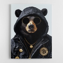 Black Bear Bitcoin Wall Art