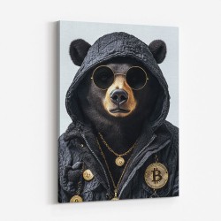 Black Bear Bitcoin Wall Art