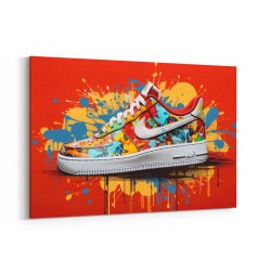 Air Force 1 Sneaker Graffiti Wall Art