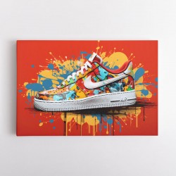 Air Force 1 Sneaker Graffiti Wall Art