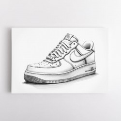 Air Force 1 Sketch Style Sneaker Wall Art