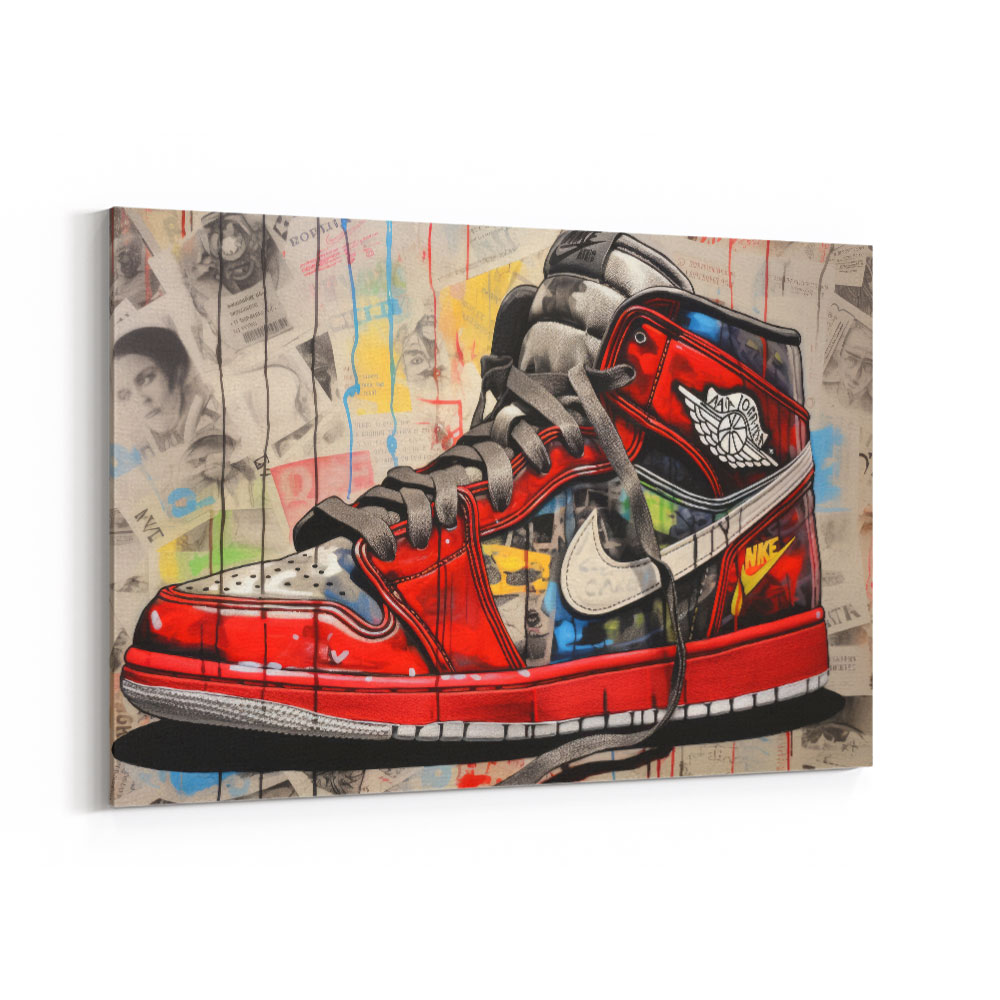 Air Jordan 8 Graffiti Wall Art