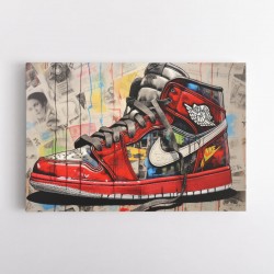 Air Jordan 8 Graffiti Wall Art