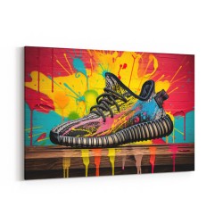 Yeezy Boost 350 Sneakers Graffiti Style 1 Wall Art