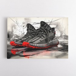 Yeezy Boost 350 Sneakers Graffiti Style 2 Wall Art