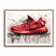 Yeezy Boost 350 Sneakers Graffiti Style 3 Wall Art