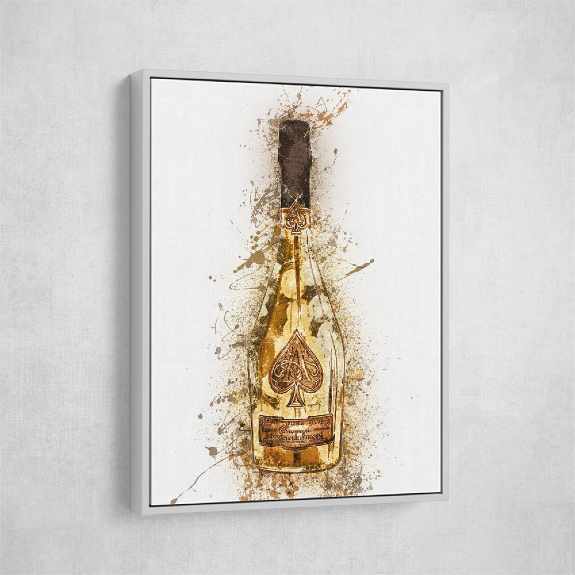 Ace Of Spades Brut Gold Champagne Wall Art