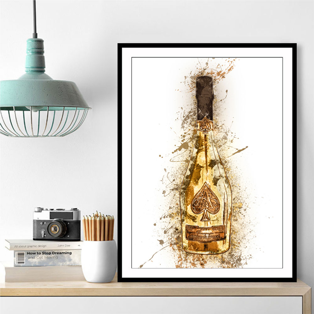 Ace Of Spades Brut Gold Champagne Art Print