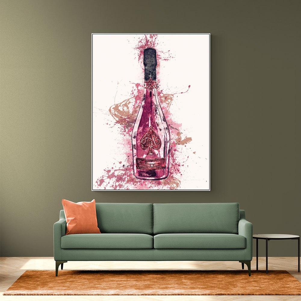 Ace of Spades Rose Champagne Art Print