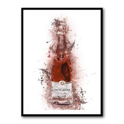 Tattinger Rose Champagne Abstract Splash