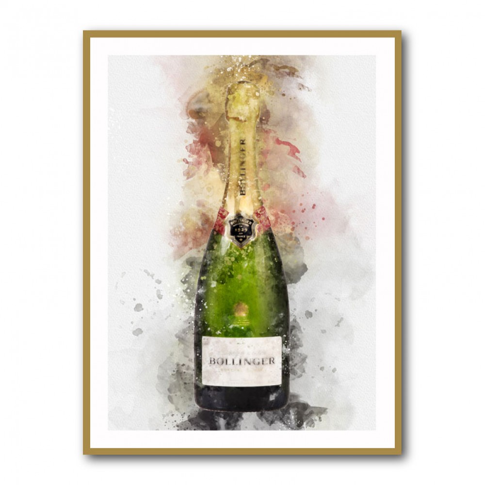 Bollinger Champagne Watercolor Bollinger Champagne Watercolor