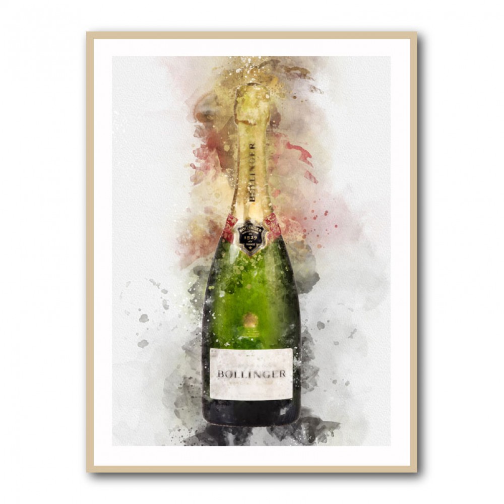 Bollinger Champagne Watercolor Bollinger Champagne Watercolor