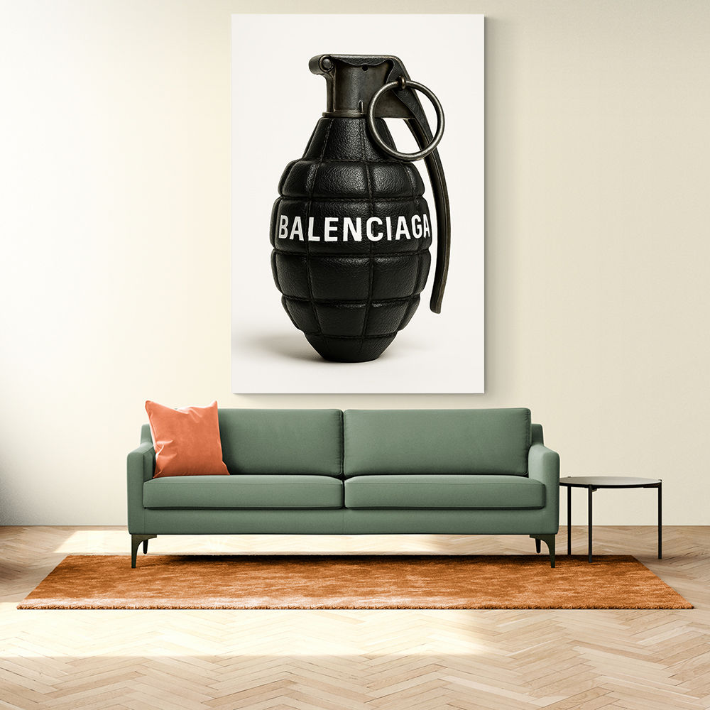 Balenciaga Fashion Inspired Grenade Wall Art     