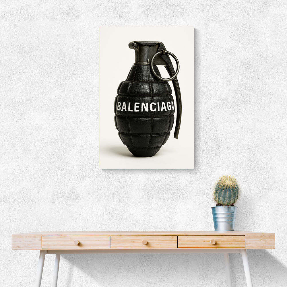 Balenciaga Fashion Inspired Grenade Wall Art     