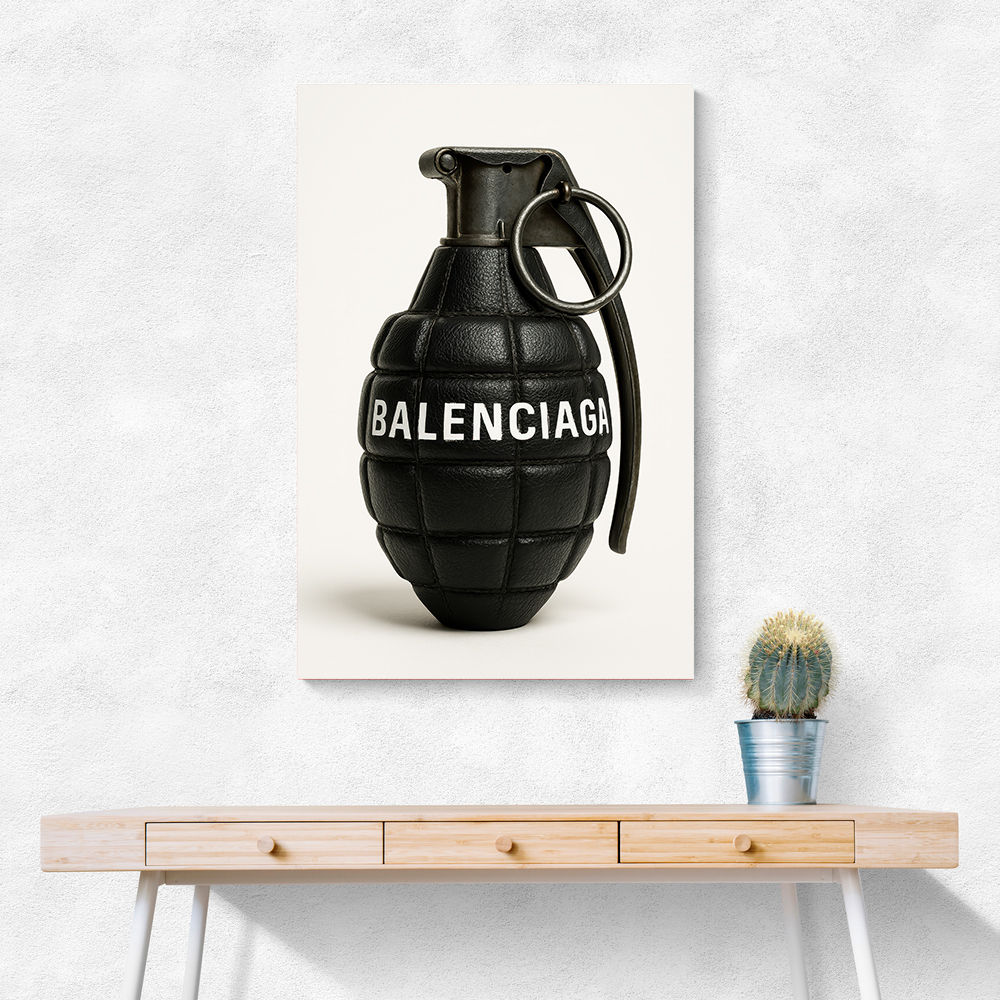 Balenciaga Fashion Inspired Grenade Wall Art     