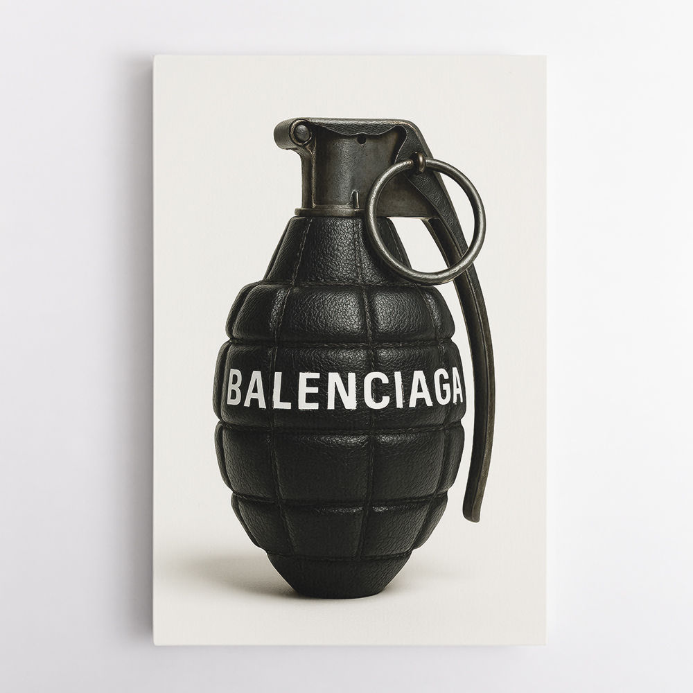 Balenciaga Fashion Inspired Grenade Wall Art     