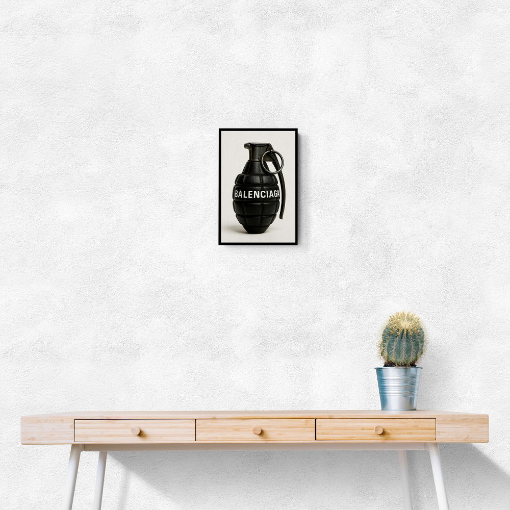Balenciaga Fashion Inspired Grenade Wall Art     