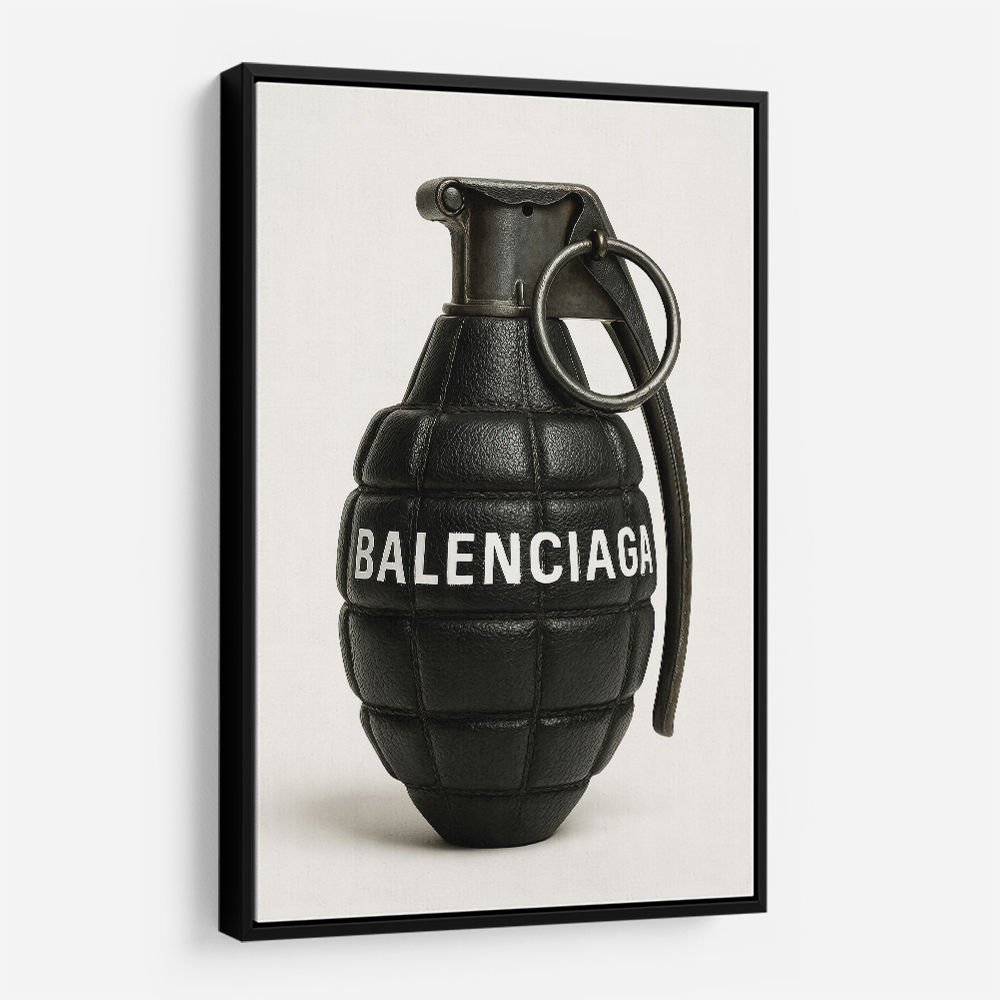 Balenciaga Fashion Inspired Grenade Wall Art     