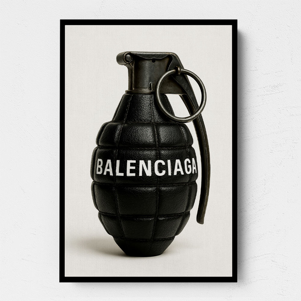 Balenciaga Fashion Inspired Grenade Wall Art     