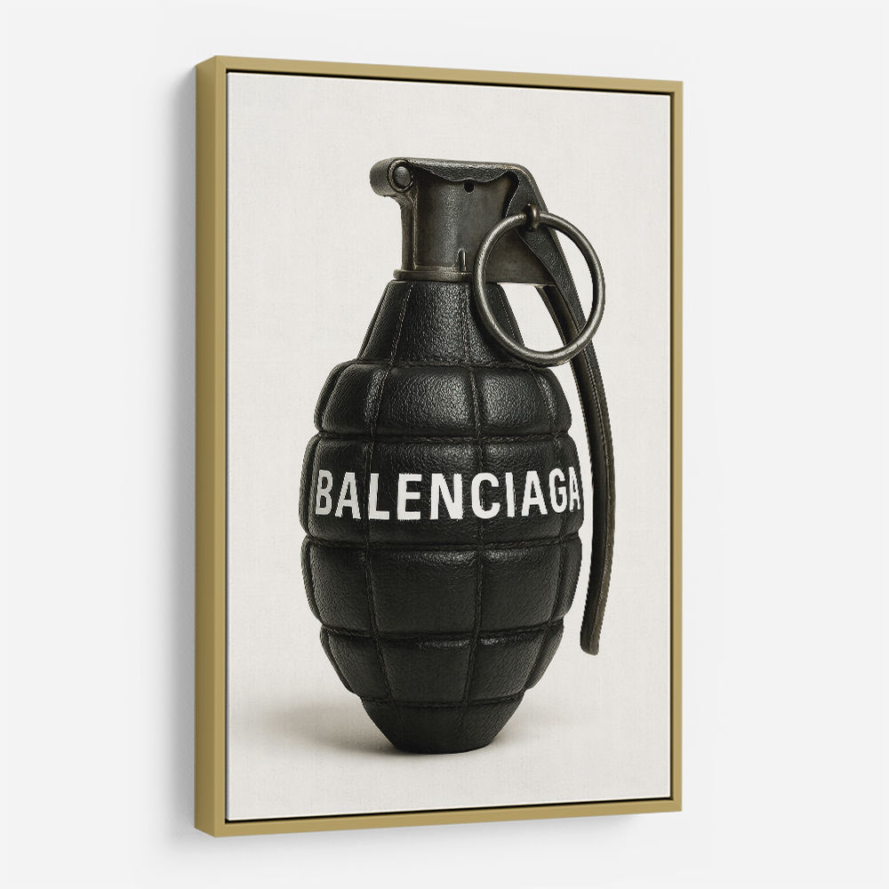 Balenciaga Fashion Inspired Grenade Wall Art     