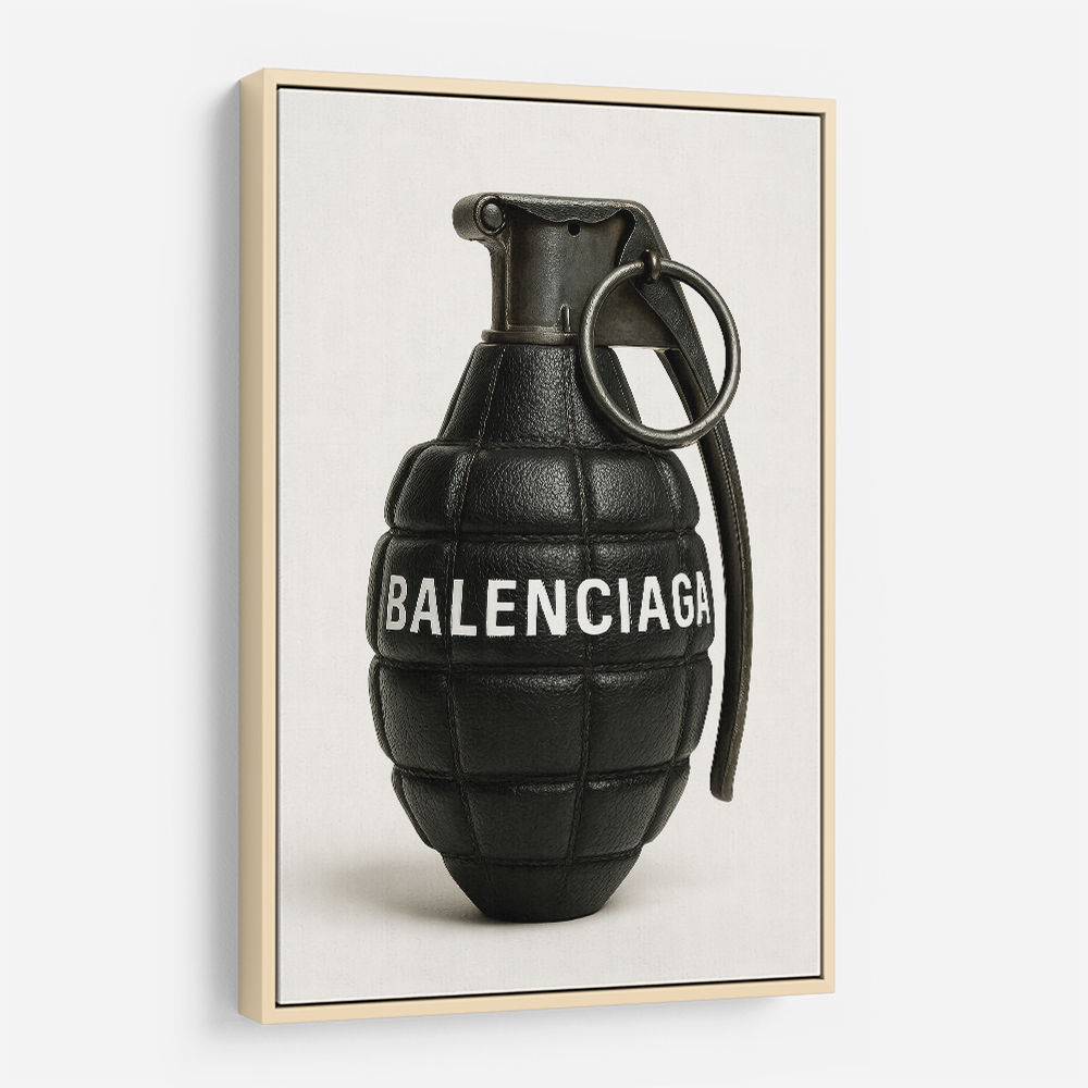 Balenciaga Fashion Inspired Grenade Wall Art     