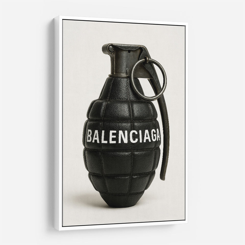 Balenciaga Fashion Inspired Grenade Wall Art     