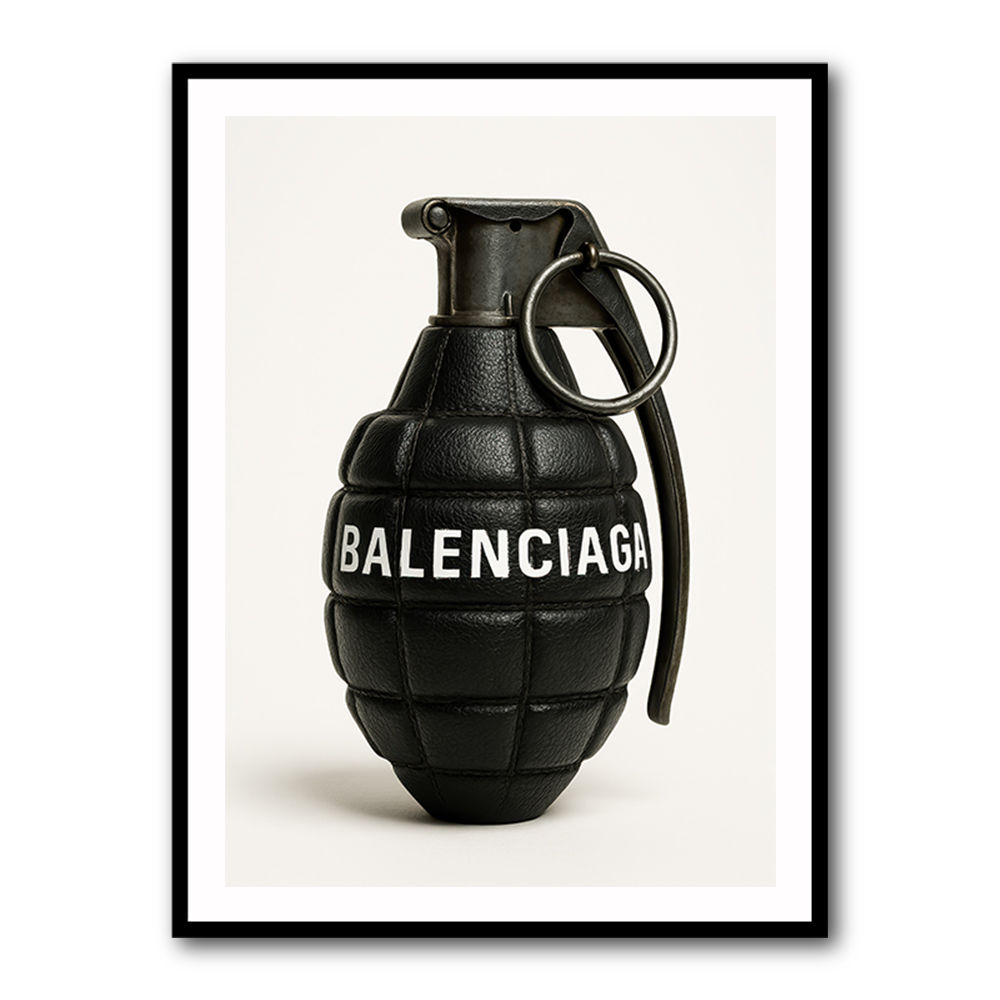 Balenciaga Fashion Inspired Grenade Wall Art     