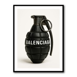 Balenciaga Fashion Inspired Grenade Wall Art     