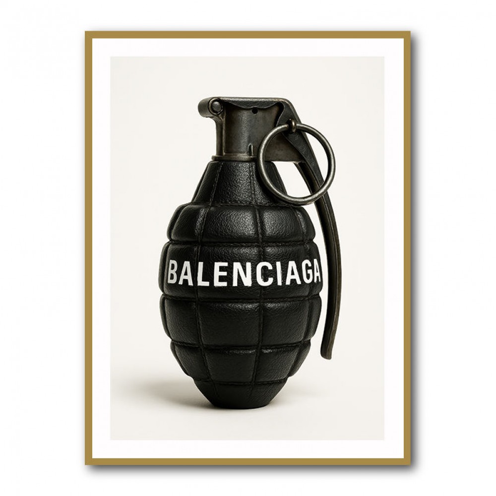 Balenciaga Fashion Inspired Grenade Wall Art     