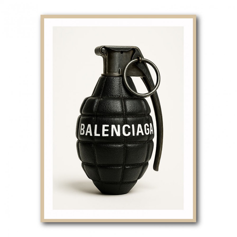 Balenciaga Fashion Inspired Grenade Wall Art     