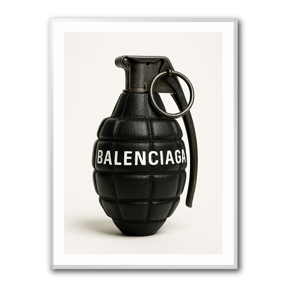 Balenciaga Fashion Inspired Grenade Wall Art     