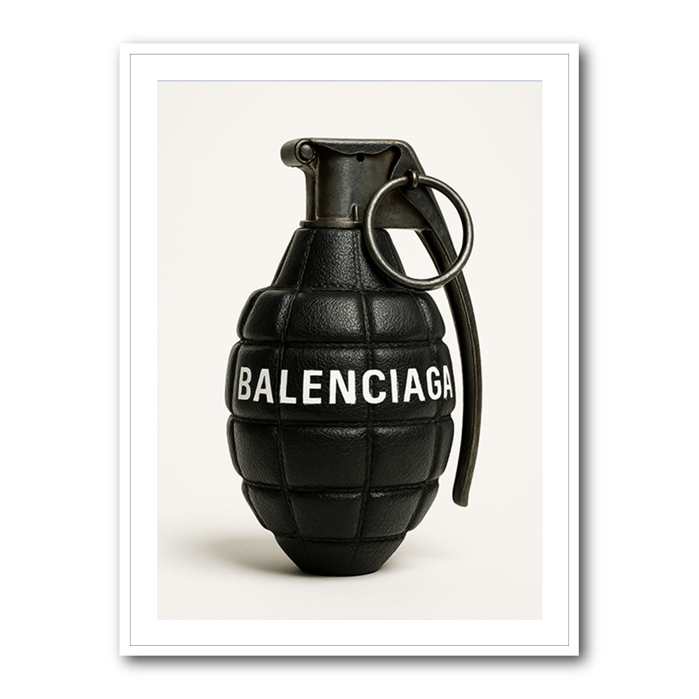 Balenciaga Fashion Inspired Grenade Wall Art     