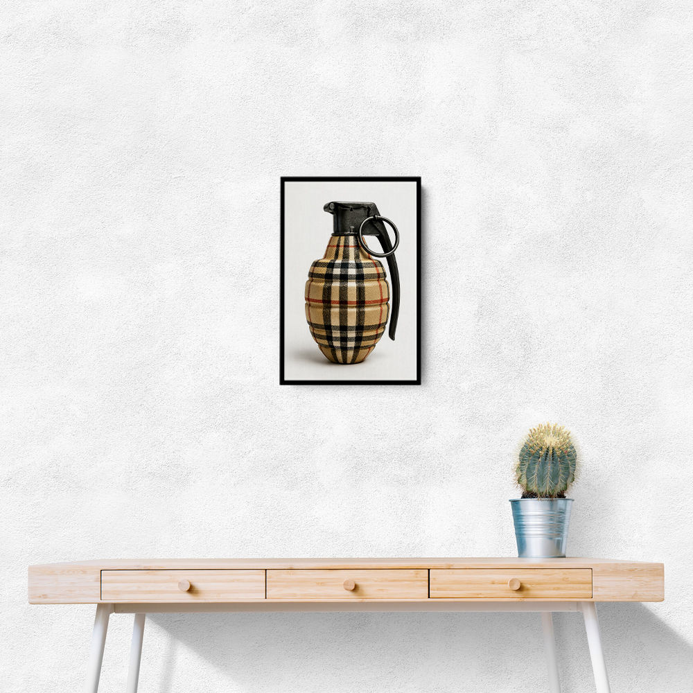 Burberry Fashion Inspired Grenade Wall Art Burberry Fashion Inspired Grenade Wall Art