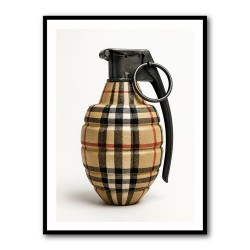 Burberry Fashion Inspired Grenade Wall Art       
