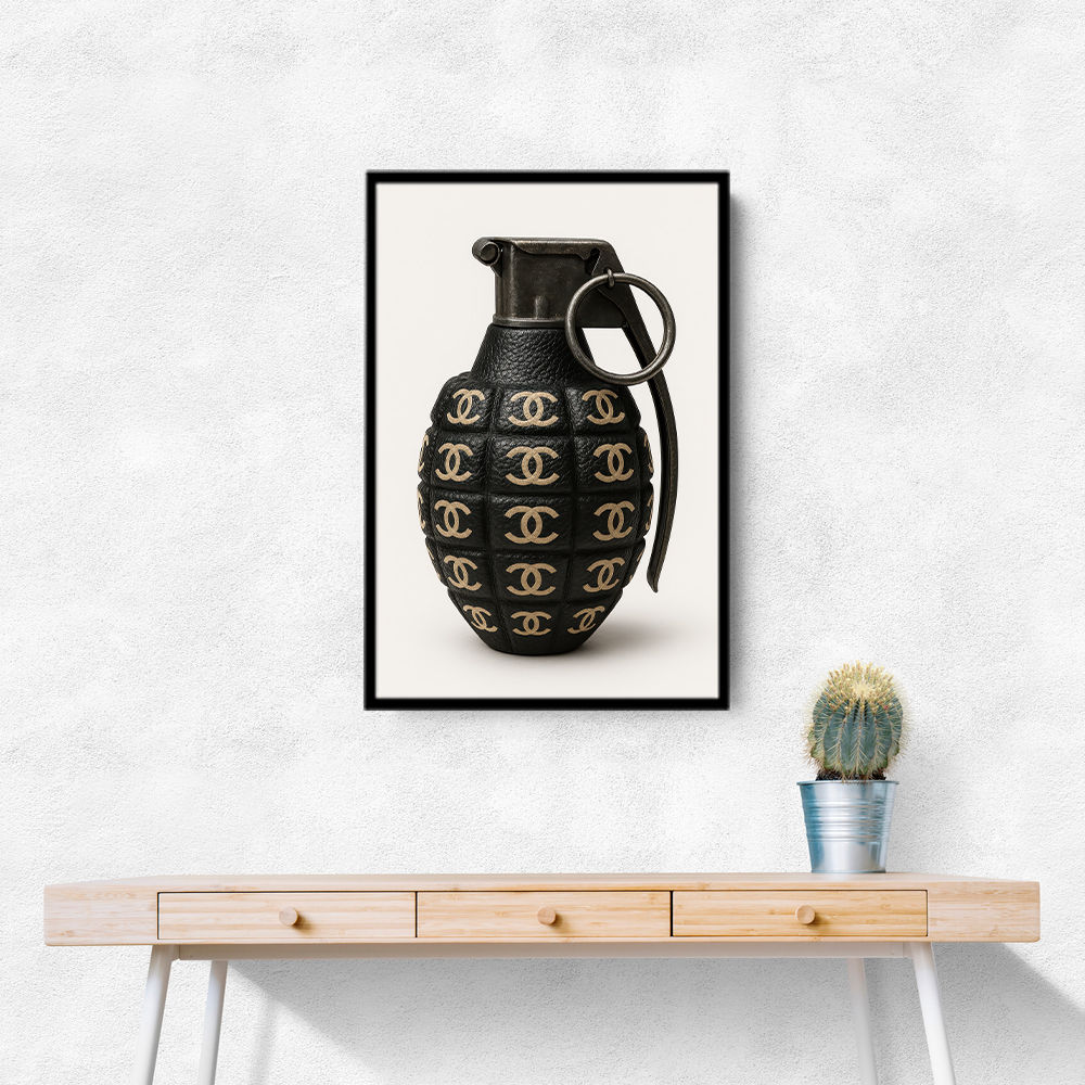 Chanel Fashion Inspired Grenade 1 Wall Art Chanel Fashion Inspired Grenade 1 Wall Art