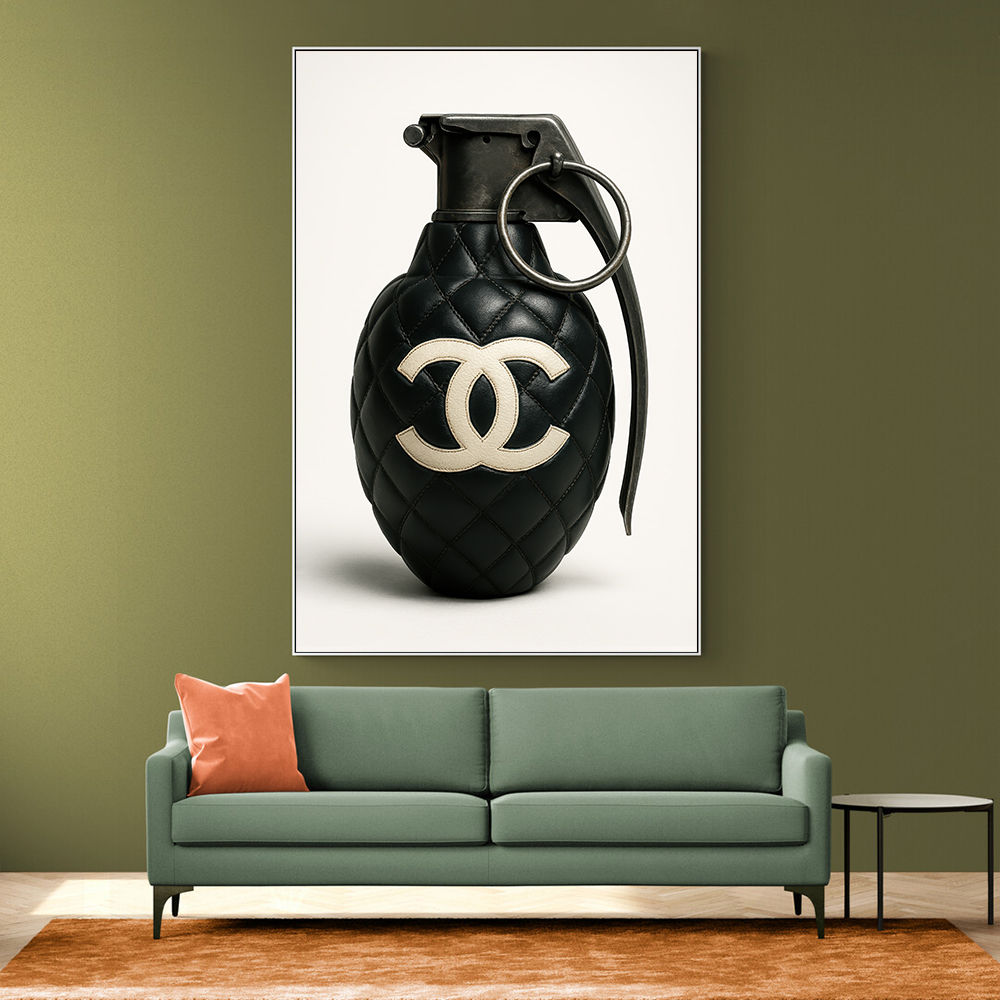 Chanel Fashion Inspired Grenade 2 Wall Art Chanel Fashion Inspired Grenade 2 Wall Art