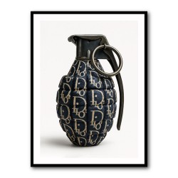 Dior Fashion Inspired Grenade Wall Art           