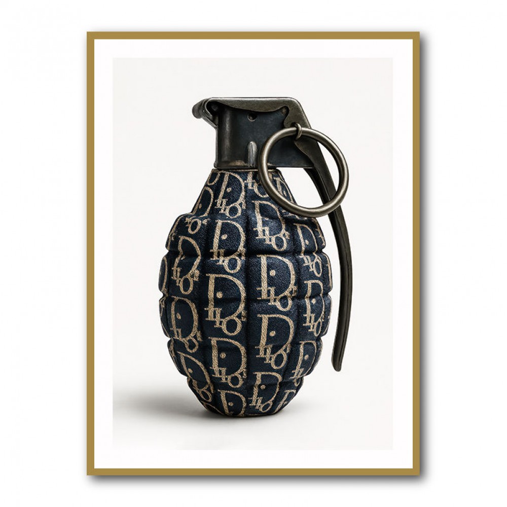 Dior Fashion Inspired Grenade Wall Art Dior Fashion Inspired Grenade Wall Art