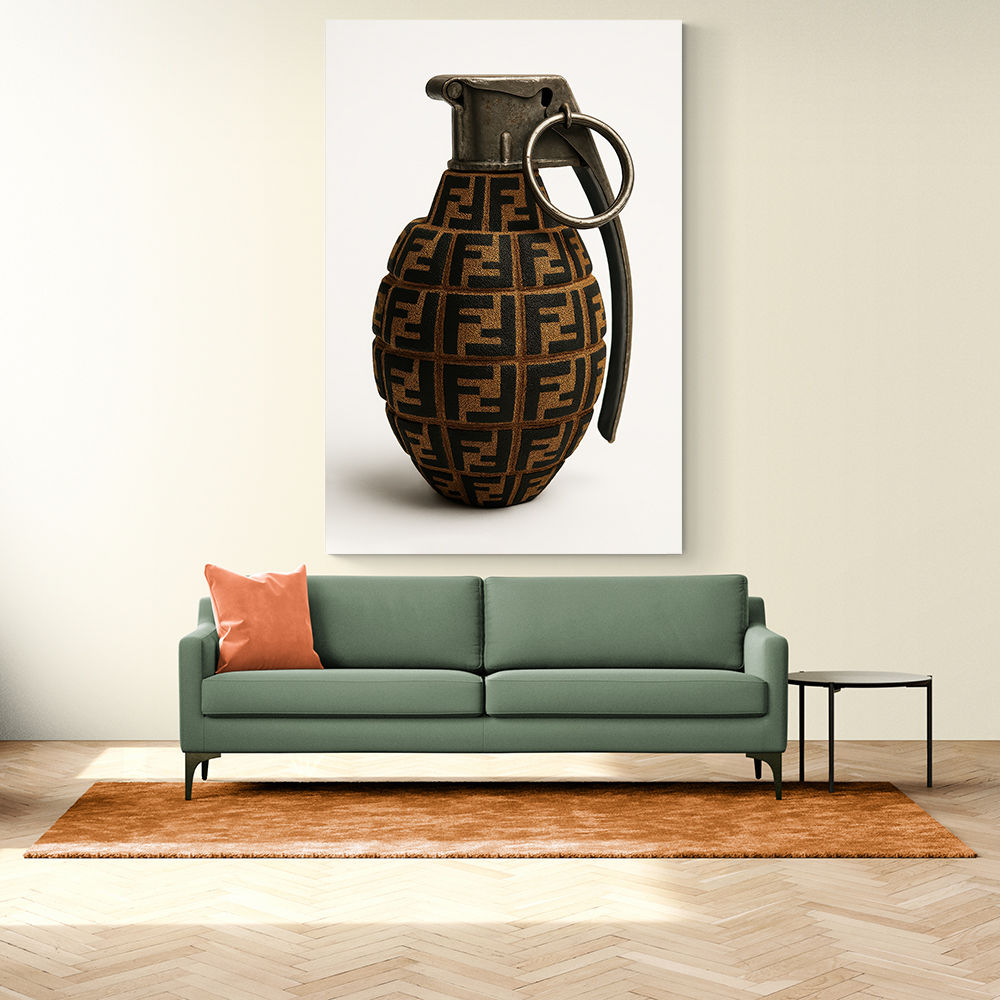 Fendi Fashion Inspired Grenade Wall Art          