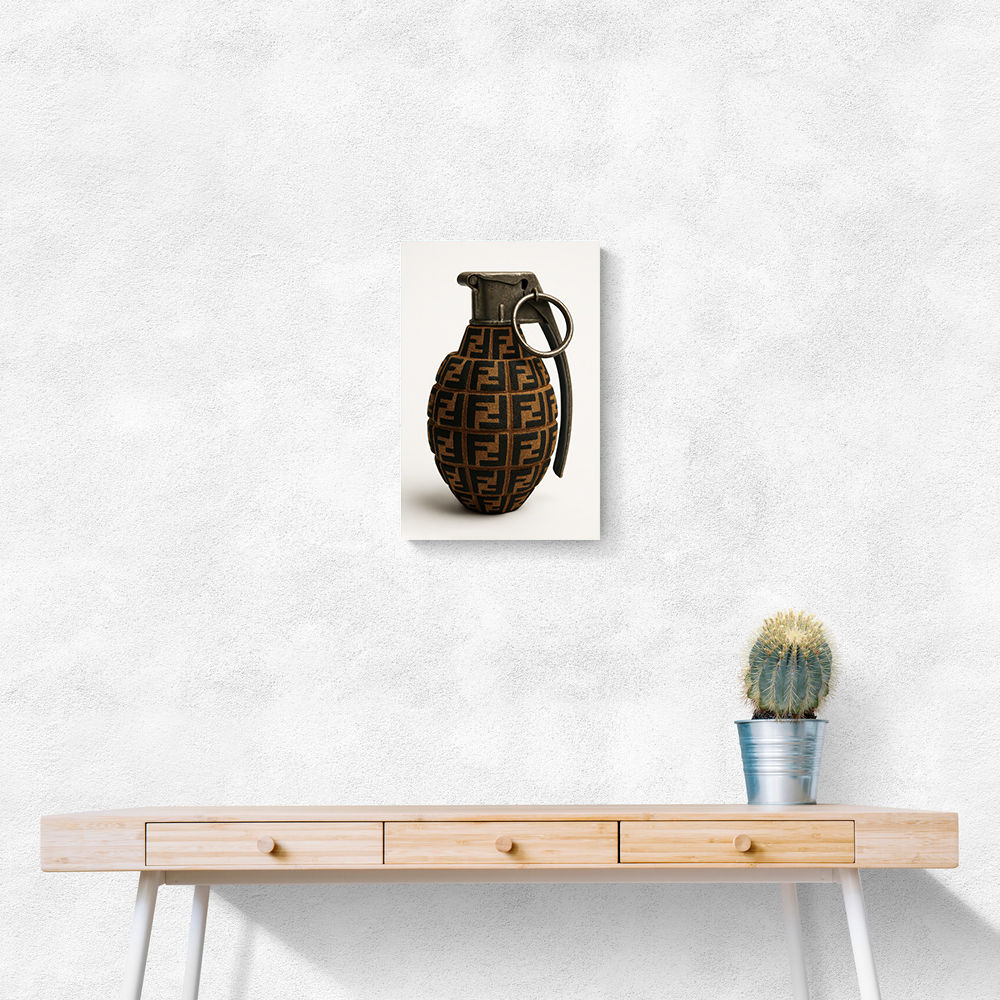 Fendi Fashion Inspired Grenade Wall Art          