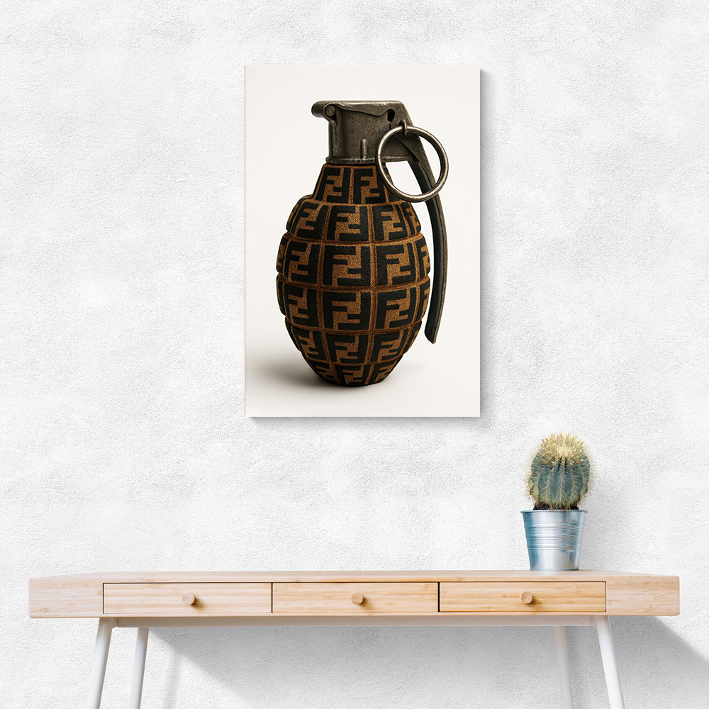 Fendi Fashion Inspired Grenade Wall Art          